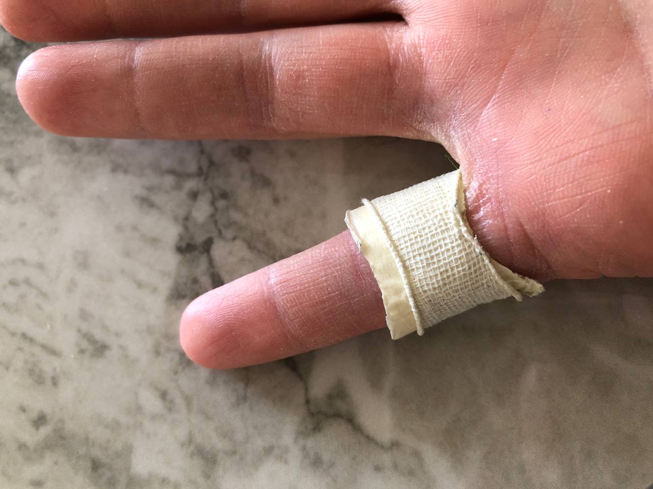 Finger wrapping example