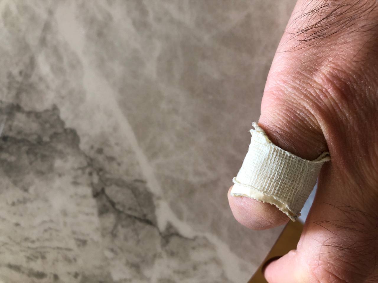 Finger wrapping example